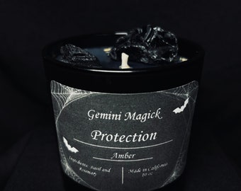 Protection Candle | Energy Candle | Intention Candle | Crystal Candle | Spiritual Candle | Witchy Candle | Candle Magick