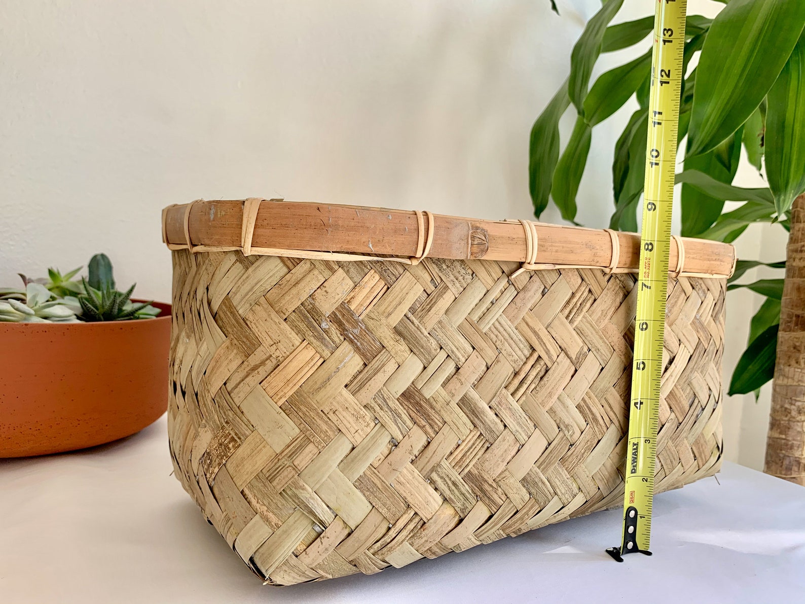 Large Bamboo Planter Box / Indoor & Outdoor Plant Basket/ Etsy