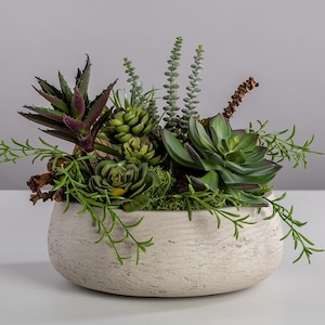 Concrete Bowl Planter / Stoneware Tabletop / Handmade indoor&outdoor Planter / Succulent Planter / Bowl Planter / Home Decor / Serve Bowl