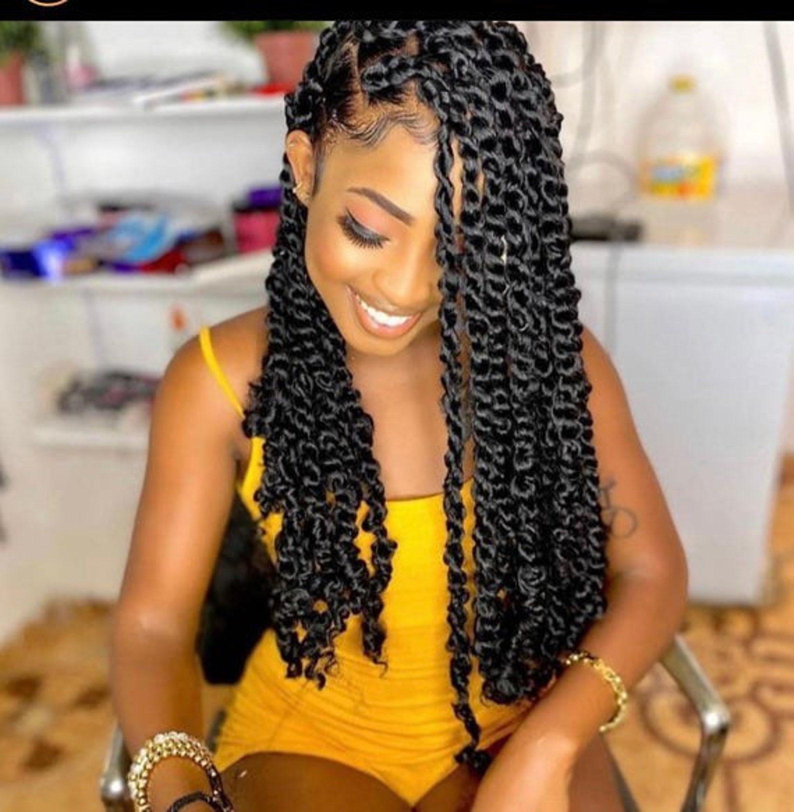 Full Lace Braided Wig Glueless Wig Spring Twist Wig for Etsy
