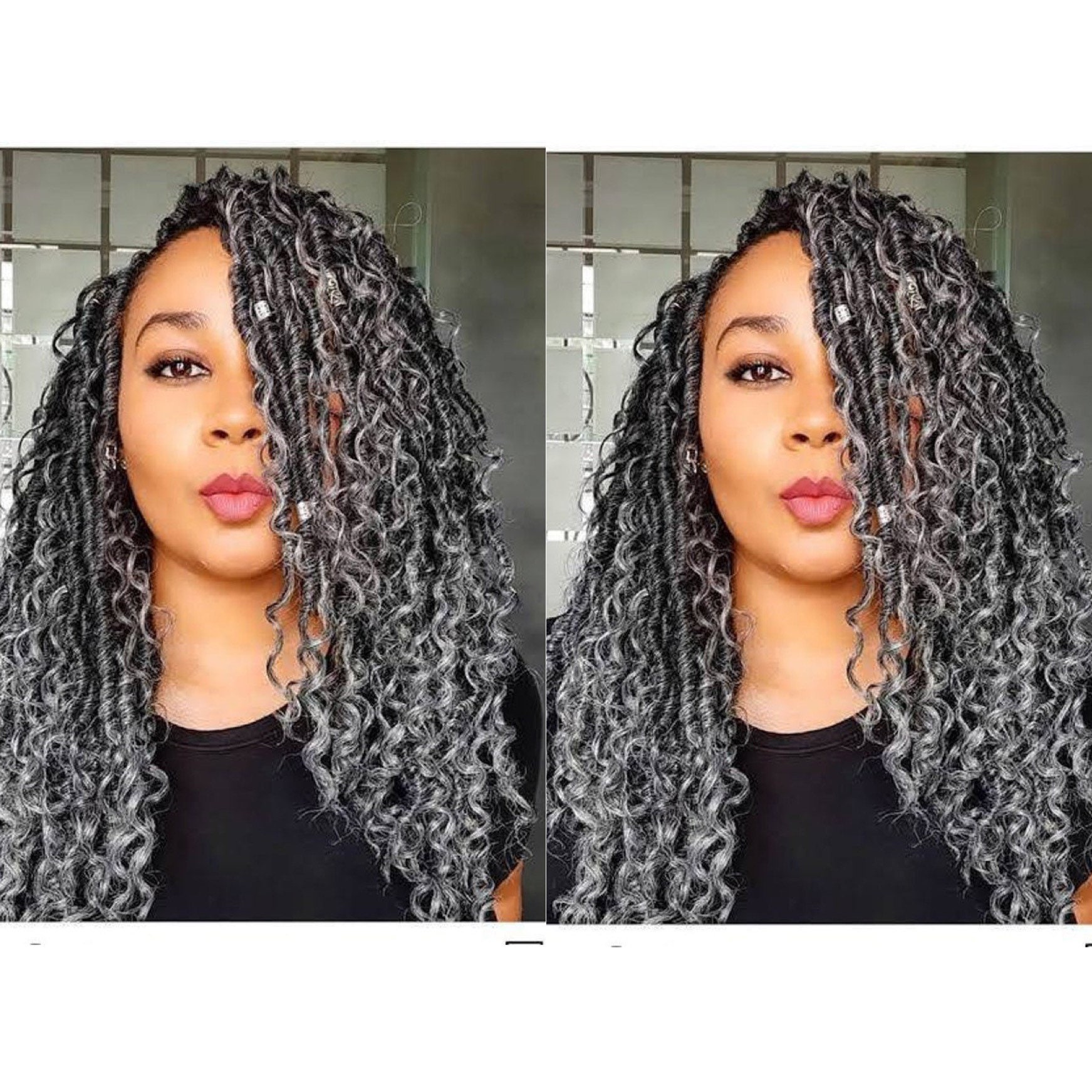 Salt and Pepper Locs Braided Wig for Both Men and Women Etsy