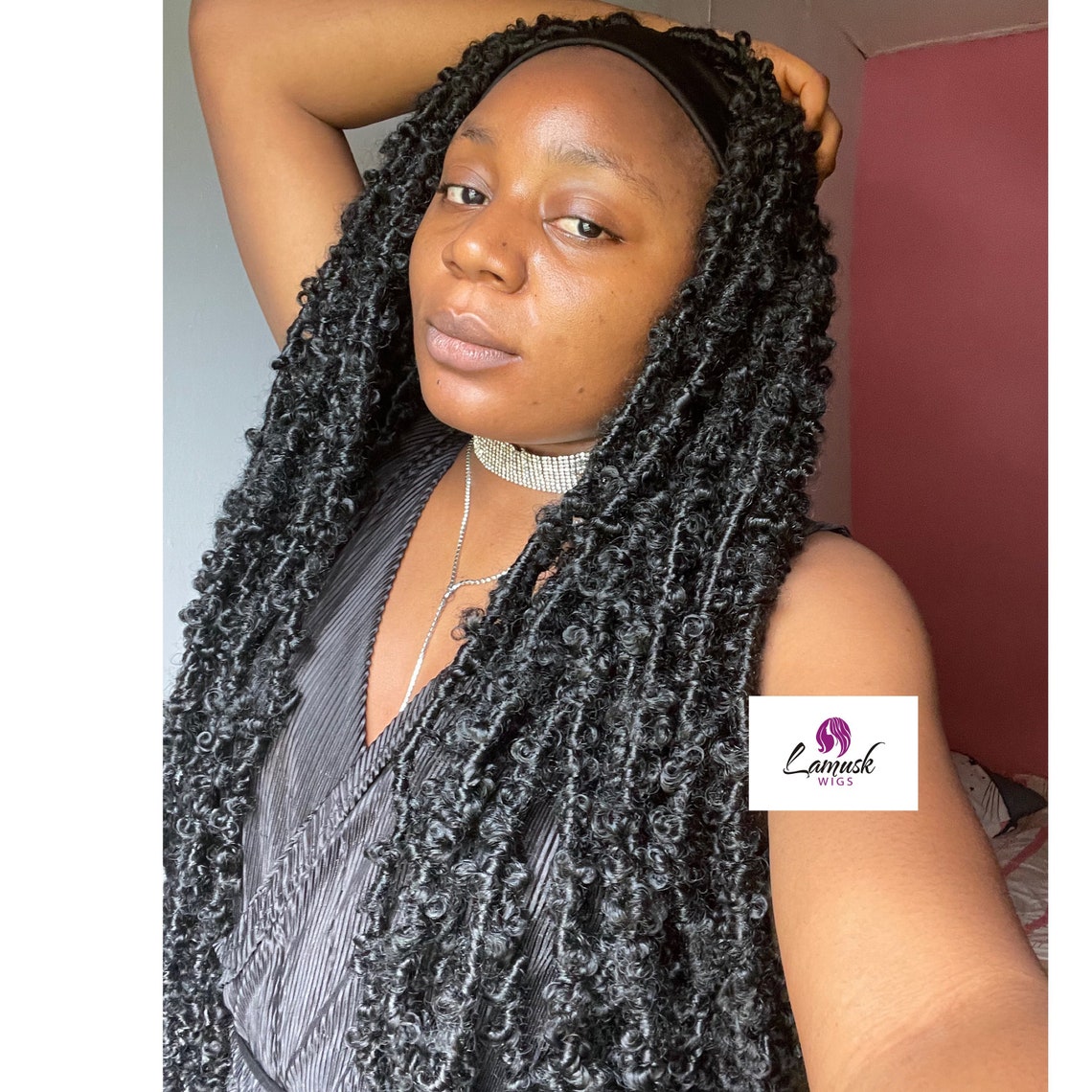 Butterfly Locs Braided Wig for Black Women Messy Locs Head Etsy