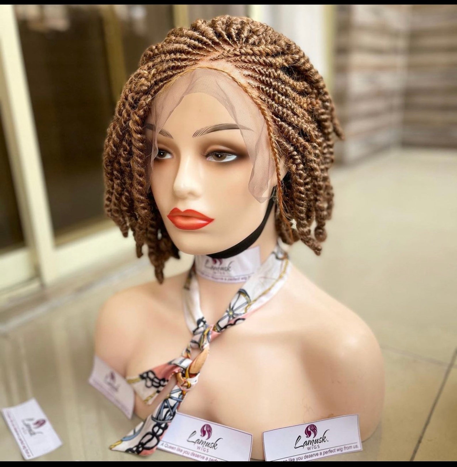 Kinky Twist Wig Braided Wigs for Black Women Braided Wig Etsy