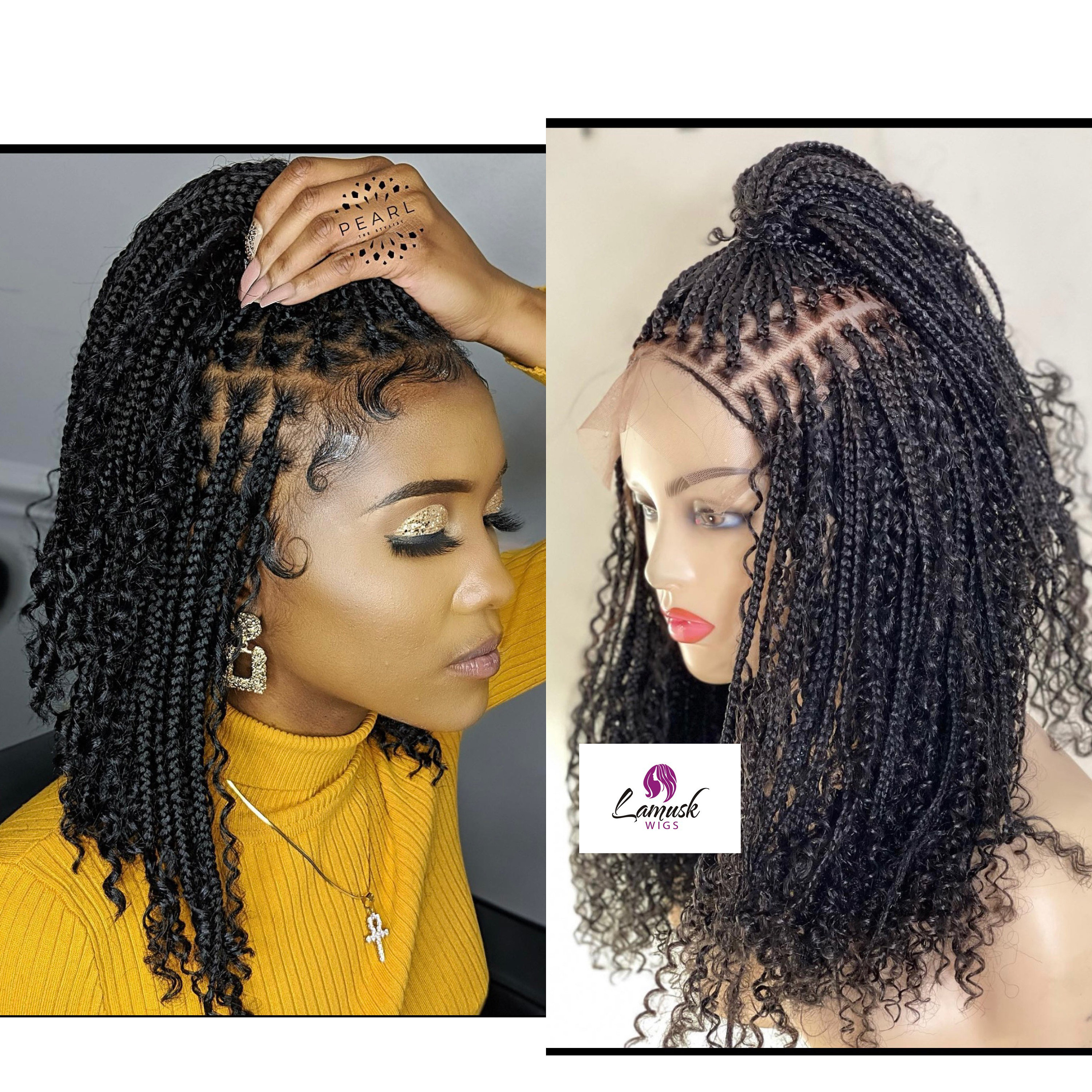 Boho Box Braids On Short 4c Hair  My Improved And Updated Version *It took  3 days to finish* 