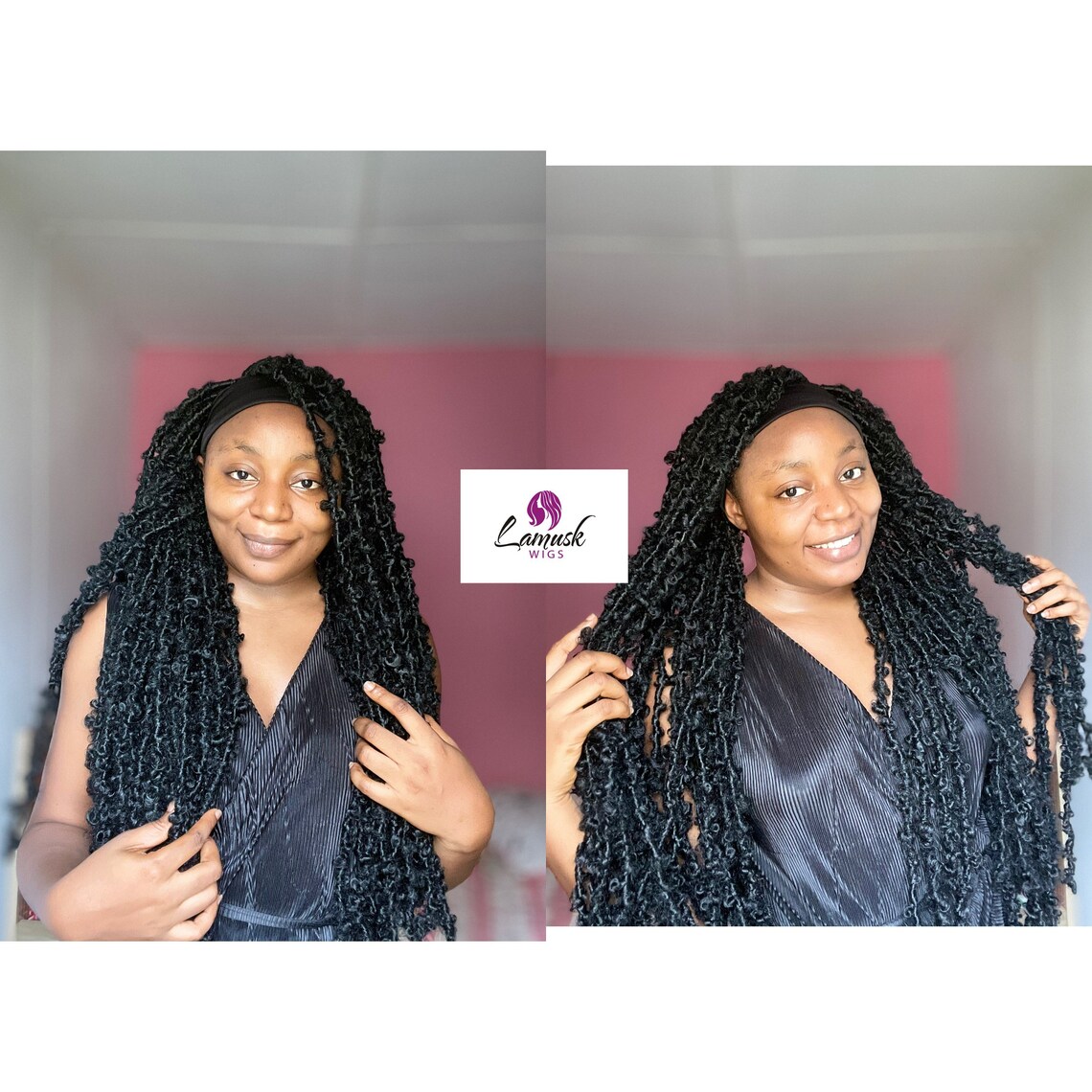 Butterfly Locs Braided Wig for Black Women Messy Locs Head Etsy