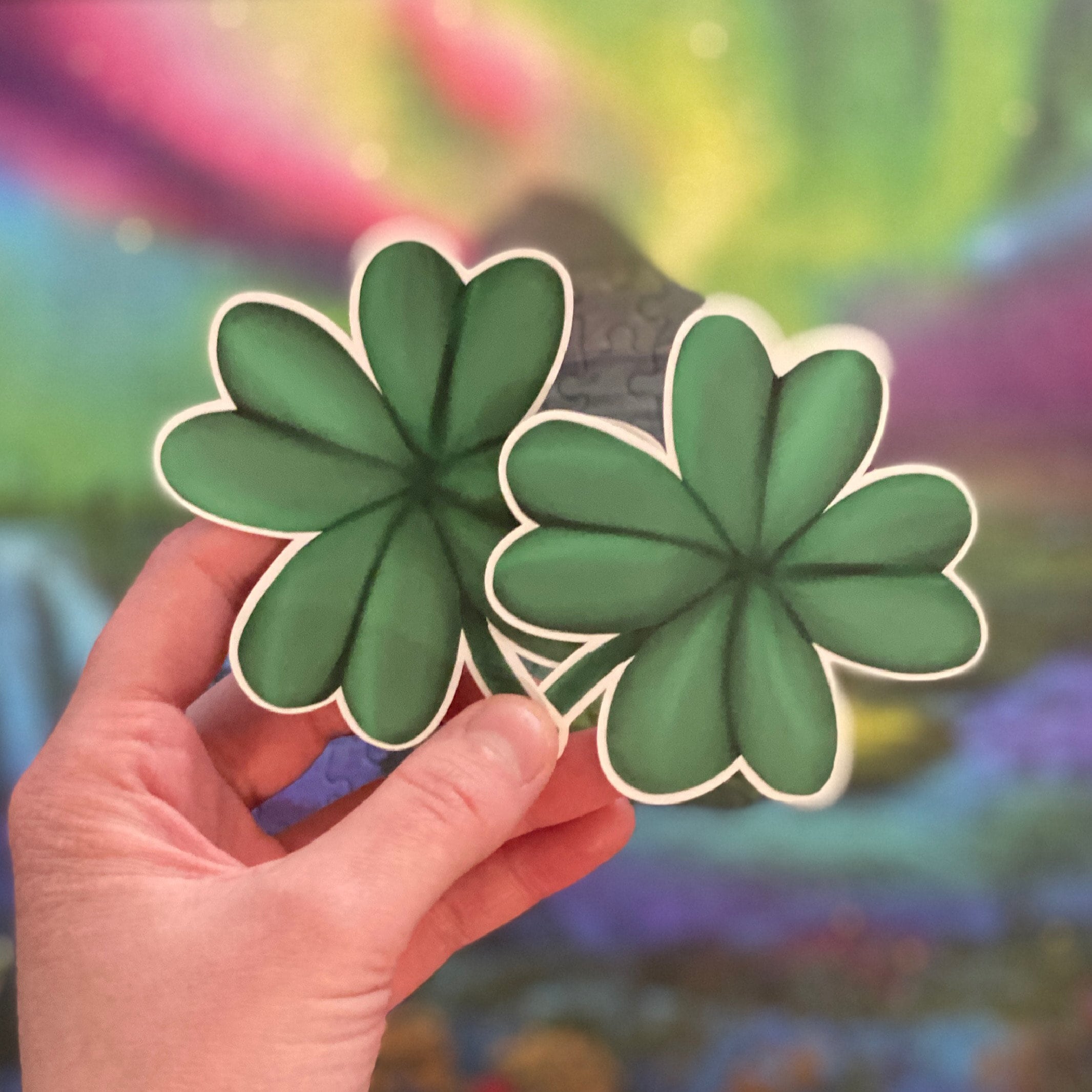 Four Leaf Clover Vinyl Weatherproof Sticker Etsy