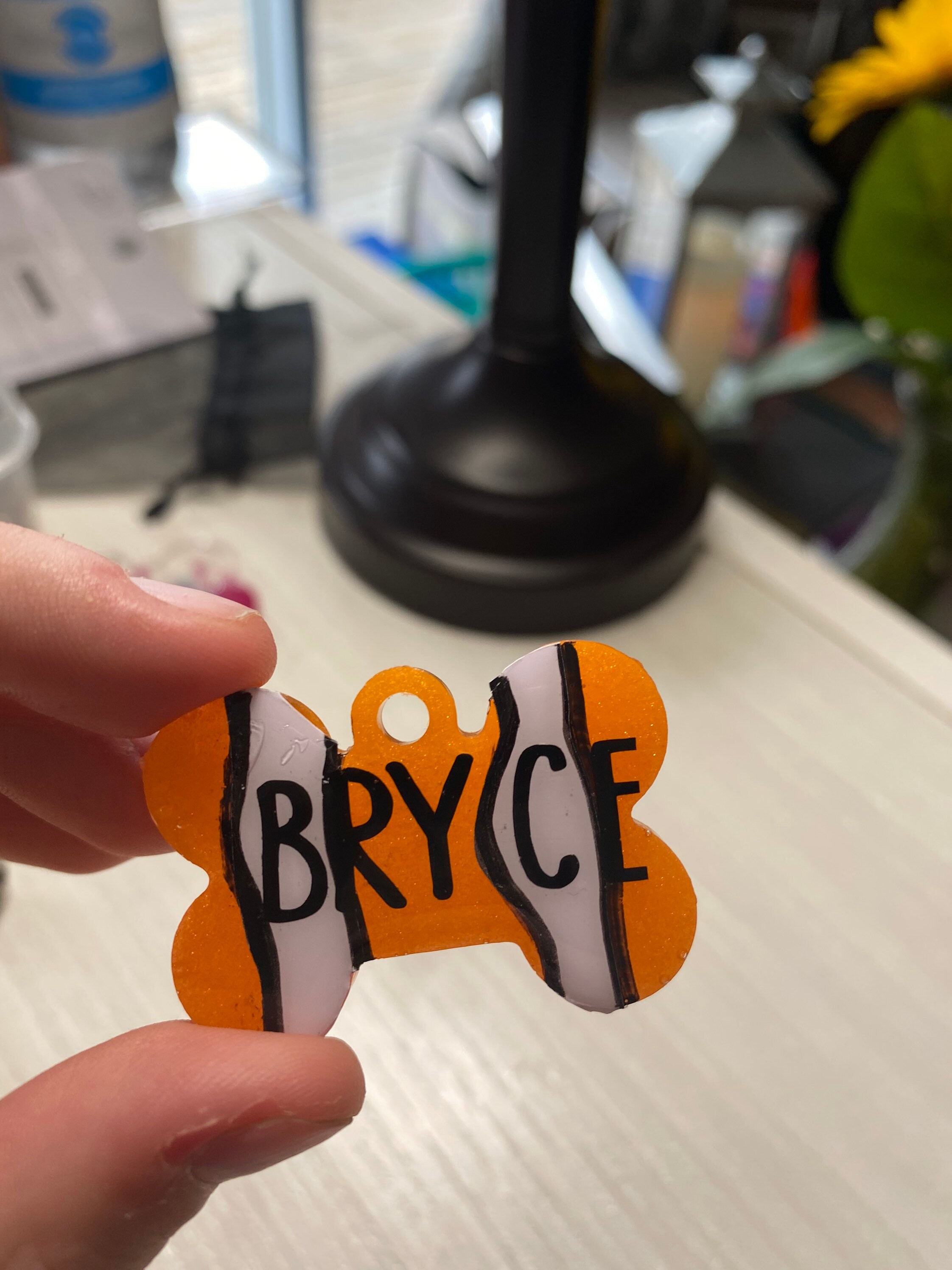 Animal Print Resin Dog Tags Etsy