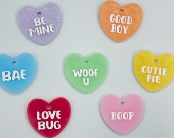 Personalized Valentine Pet Tag: Custom Convo Heart