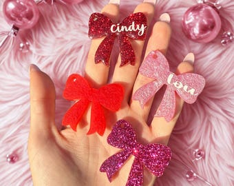 Festive Bow pet ID tag