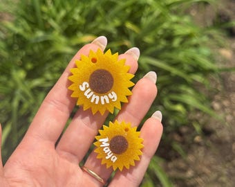 Sunflower Pet ID Tag