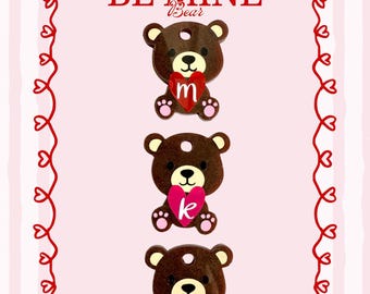 Be Mine Bear: Valentines Custom Pet ID Tag