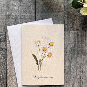 Sorry For Your Loss Card: Daisy Bereavement Card