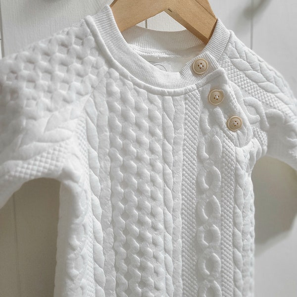 Babies Cable Knit Logo Sweater