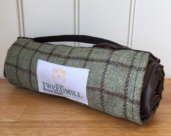 Tweedmill Walker Companion Picnic Rug Waterproof Backed - Tweed 611/Brown Small