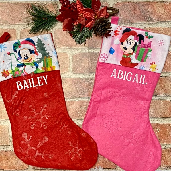 Personalized Character Christmas Stocking or matching Hat