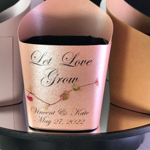 Custom Succulent Wrappers for Wedding Favors as Thank You Gift