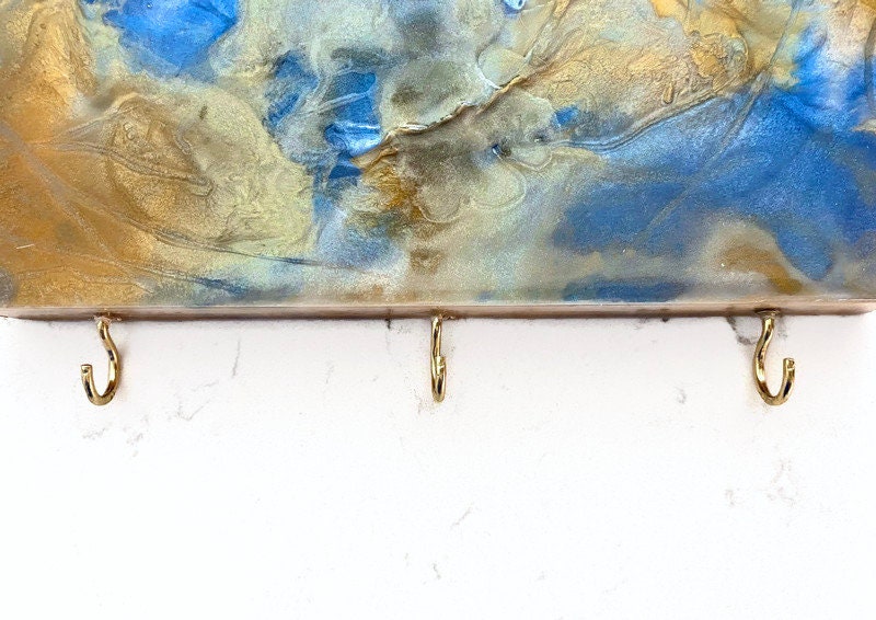 Epoxy Resin Key Holder Handmade Key Holder Wall Key Holder Etsy