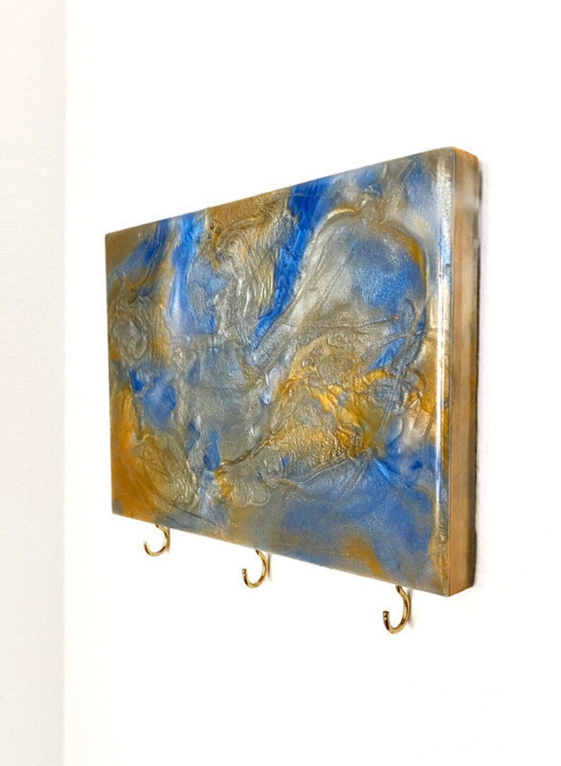 Epoxy Resin Key Holder Handmade Key Holder Wall Key Holder Etsy