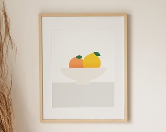 Fruits Wall Print, Funny Wall Art, Coffee lover Wall Decor, Colourful Digital Download Print, Large Printable Art, Downloadable Prints