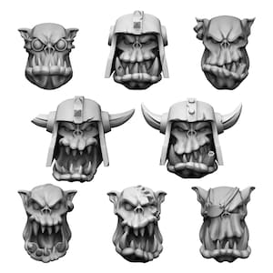 Ork Ladz Köpfe | MaliciousMinis