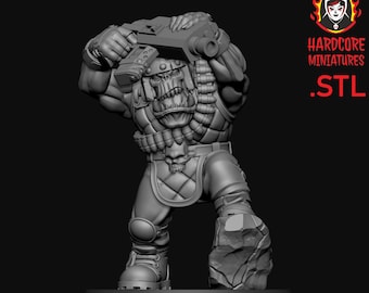 Crazy Orc Boy | Retro Space Orcs | Hardcore Miniatures