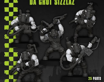 Grot Sizzlaz | Orc Burnaz | Skulltown Minis