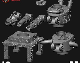 Turrets and Platform for Orc Battle Wagon | Hardcore Miniatures