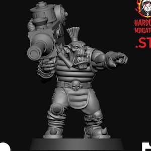 Autocannon Ork Boy | Retro Space Orks | Hardcore Miniatures