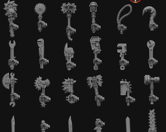 Fury Orc Hands With CCW | Hardcore Miniatures