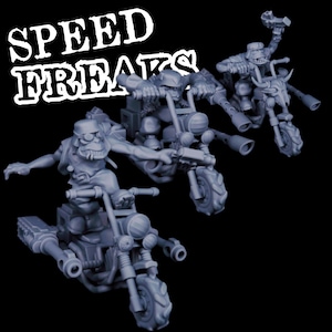 Ork War Bikers | Space Orks | Trollet Miniatures