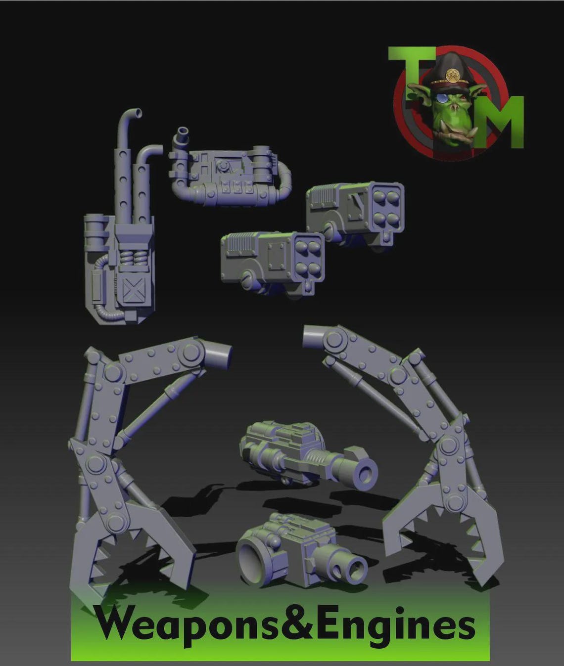 Block Bot Orc Big Stompy Bot | Space Orcs | @trollet_miniatures - Etsy