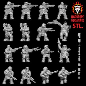 Retro Space Dwarves (x16) | Hardcore Miniatures