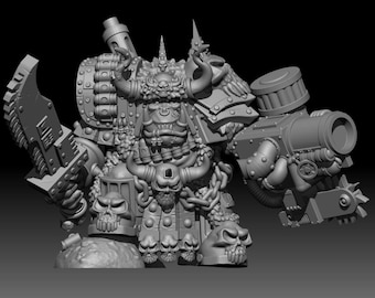 Da Orc Warlord Prophet  | Space Orcs | @Trollet_Miniatures