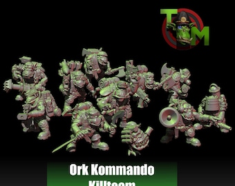 Orc Kill Squad | Space Orc Commandos | Trollet Miniatures