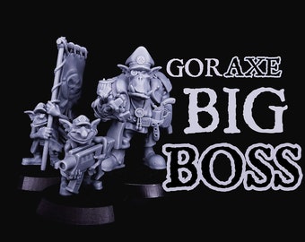 GorAxe Big Boss | Space Orks | Trollet Miniatures
