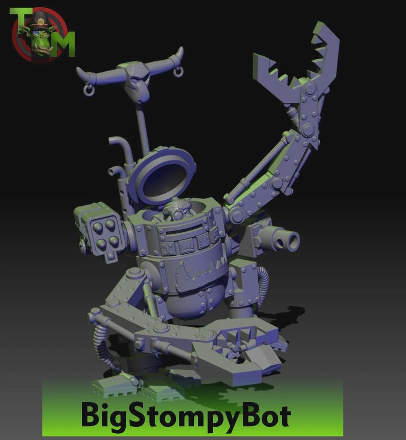 Block Bot Orc Big Stompy Bot | Space Orcs | @trollet_miniatures - Etsy