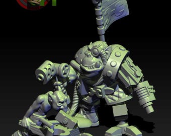 Orc Mekanic Boss | Space Orcs | Trollet Miniatures