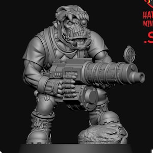 Big Shoota Ork Boy | Retro Space Orks | Hardcore Miniatures