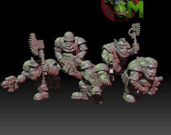GorAxe Boys | Ruimte-orken | Trollet Miniatures