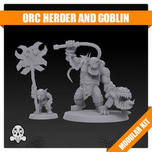 Ork Herder with Goblin Sidekick | Runtherder