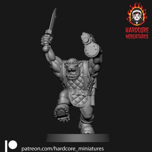 Crazy Ork Boy | Retro Space Orks | Hardcore Miniatures