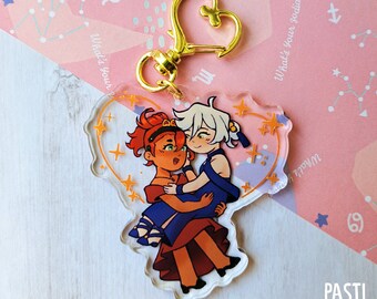 suletta and miorine keychain