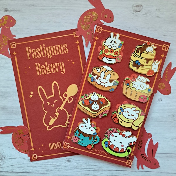 Pastiyums Bakery Bunny Treats Enamel Pins