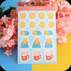 Cozy Buns Vinyl Sticker Sheet
