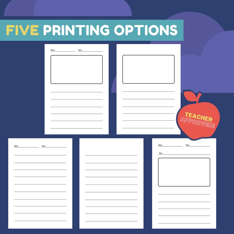 Printable Lined Paper and Story Pages Handwriting Paper Helper for ...