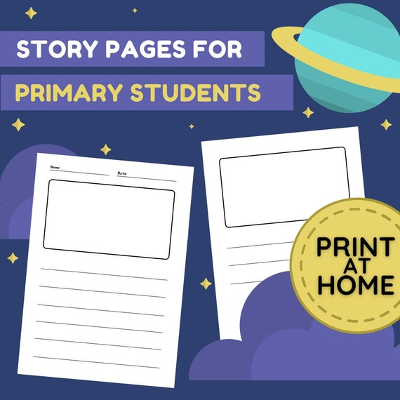 Printable Lined Paper And Story Pages Handwriting Paper Etsy