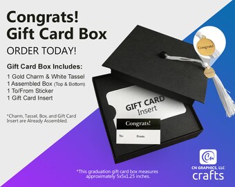 Download Graduation Cap Card Box Etsy