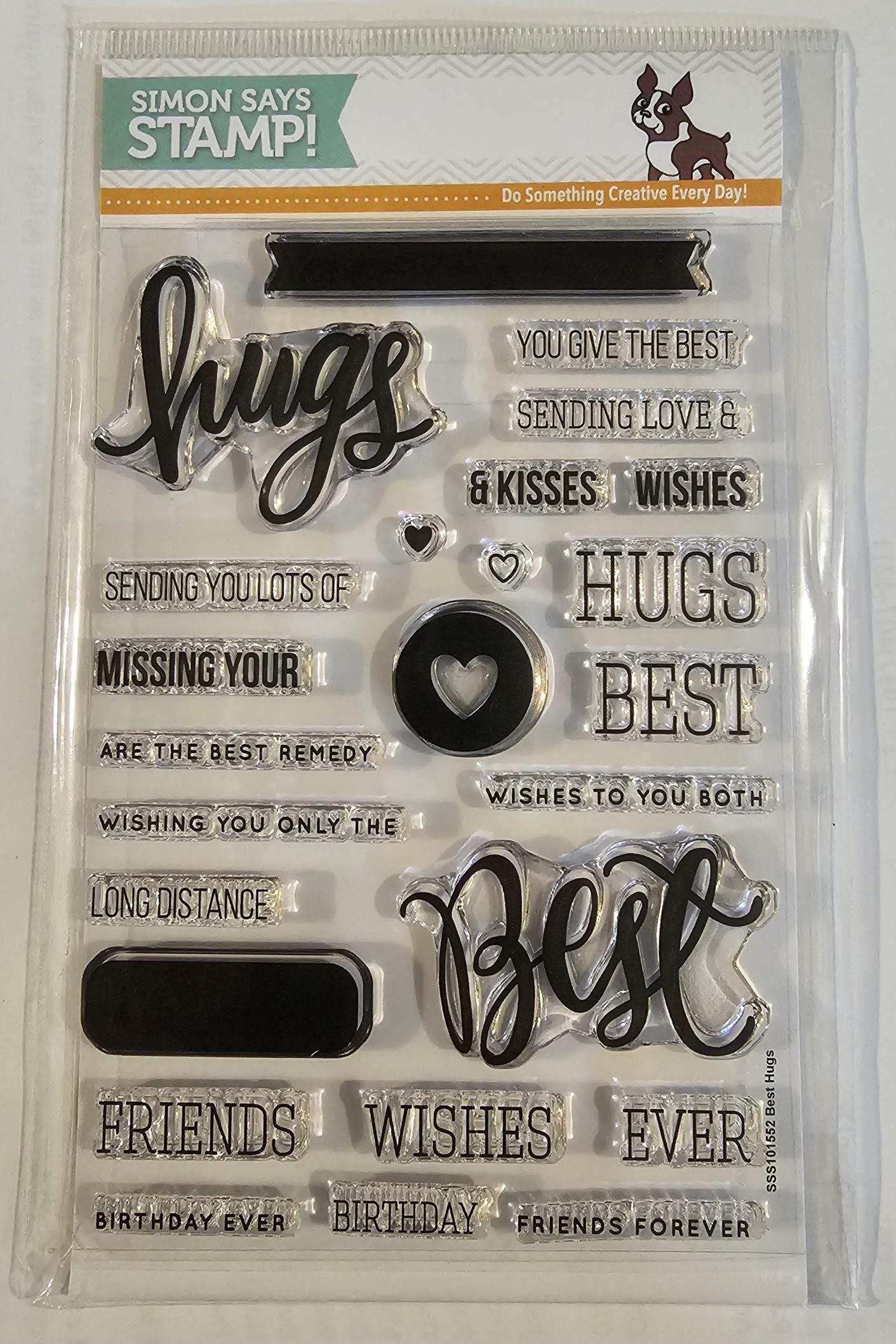 Simon Says Stamp Various Clear Stamp Sets: Best Hugs, Hello Sunshine ...