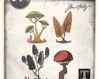 Tim Holtz Thinlits Funky Collection, Nature and Alpha Dies