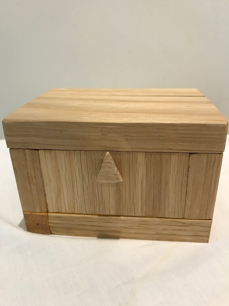 wooden toy box with hinged lid